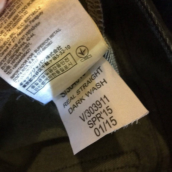 Gap Dark Wash Real Straight Long Inseam Stretch Jeans - Picture 5 of 5